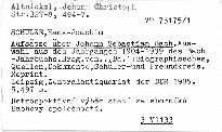 Aufsätze über Johann Sebastian Bach