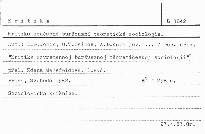 Kritika současné buržoazní teoretické sociologie