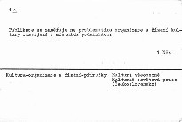 Organizacia a riadenie kulturneho zivota