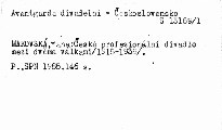 České profesionální divadlo mezi dvěma světovými válkami
                        (Část 1,)
                    