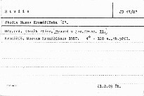 Studie muzea Kroměřížska '87