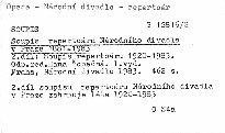 Soupis repertoáru Národního divadla v Praze 1881-1983
                        ([2. díl],)
                    