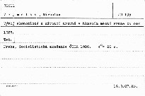 Vývoj ekonomické a životní úrovně v hlavním městě Praze za rok 1985