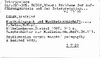Musikpädagogik und Musikwissenschaft