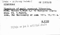 Directory of Music Research Libraries