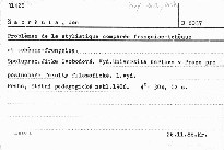 Problemes de la stylistique comparée française-tcheque et tchéque-française