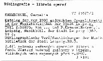 Katalog der vor 1800 gedruckten Opernlibretti in der Musikbibliothek der Stadt Leipzig.