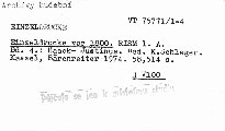 Einzeldrucke vor 1800