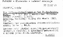 Die Volksmusikinstrumente der Tschechoslowakei