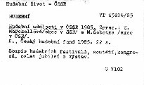 Hudebni udalosti v cssr 1985