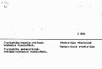 Cvičení z teorie statistiky