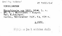 Einzeldrucke vor 1800