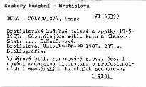 Bratislavské hudobné telesá a spolky 1945-1985