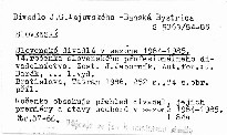 Slovenské divadlá v sezóne 1984-1985