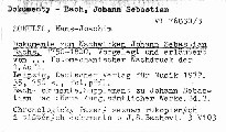 Dokumente zum Nachwirken Johann Sebastian Bachs 1750-1800