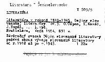 Literatura v rokoch 1918-1945