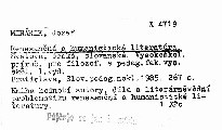 Renesančná a humanistická literatura