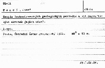 Soupis československých geologických periodik a bibliografických zkratek jejich názvů