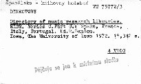 Directory of Music Research Libraries