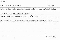 Lekce knihovnicko-bibliograficke priprav