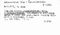 Přehled vývoje dokumentárního filmu v Českoslo