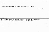 Geotechnicke zpusoby urcovani stability