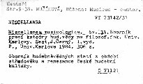 Miscellanea musicologica