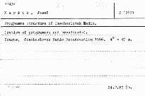 Programme structure of czechoslovak radi