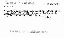 Výběrová anotovaná bibliografie studijní