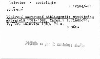 Výběrová anotovaná bibliografie studijní