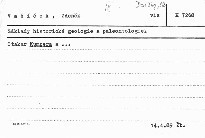 Základy historické geologie a paleontologie