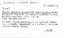 Ľudové hudobné a tanečné zvykoslovie