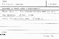 Materiály ke studiu režie a dramaturgie
                        (1)
                    