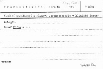 Využití kapalinové a plynové chromatografie v klinické farmakologii
