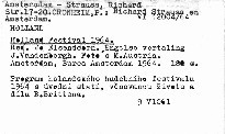 Holland Festival 1964