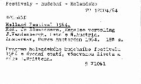 Holland Festival 1964