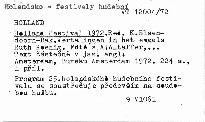 Holland Festival 1972