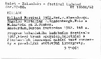 Holland Festival 1962