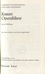 Knaurs Opernführer