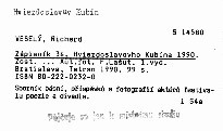 Z&aacute;pisn&iacute;k 36. Hviezdoslavovho Kub&iacute;na 1990