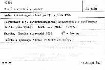 Práca literárnych múzeí po 17. zjazde KS