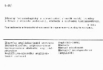 Anglicko-český obchodní slovník s přílohou Anglicko-české obchodní korespondence