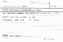 Metódy spracovania experimentálnych údajov