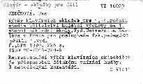Výběr klavírních skladeb pro 1.-4. ročník studia učitelství hudební výchovy na 1. stupni ZŠ