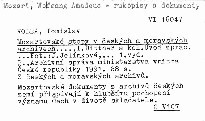 Mozartovské stopy v českých a moravských archivech