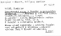 Mozartovské stopy v českých a moravských archivech