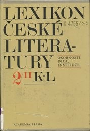 Lexikon české literatury
                        ([Díl] 2, H-L)
                    