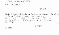 Pocta Johannu Sebastianu Bachovi na jevišti