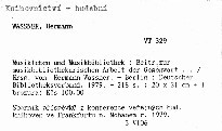 Musikleben und Musikbibliothek