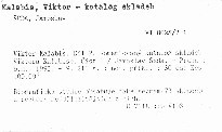 Viktor Kalabis
                        (Díl 2,)
                    